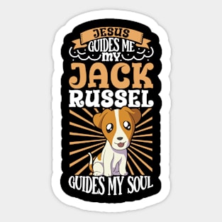 Jesus and my Jack Russel Terrier Sticker